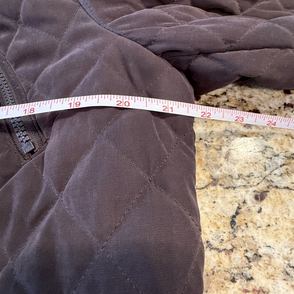 Nautica quilted brown removable hoodie coat zip snaps pockets SZ LG - Picture 8 of 13